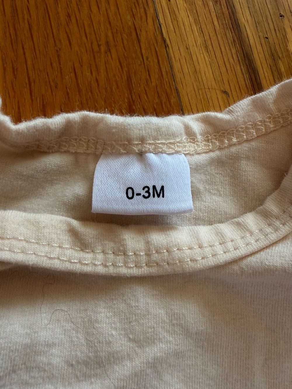 Neutral Cream Baby Tee - 0-3M
